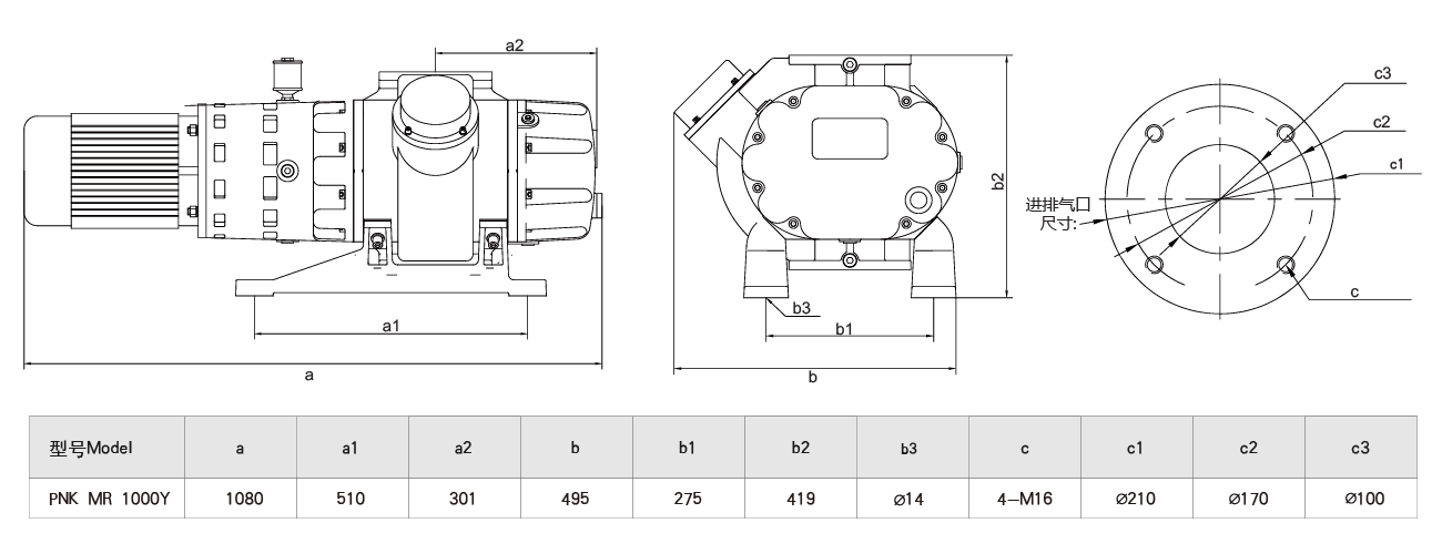 PNK MR 1000Y羅茨（cí）真空泵