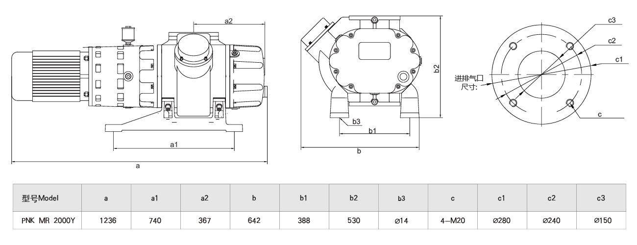 PNK MR 2000Y羅茨（cí）真空（kōng）泵